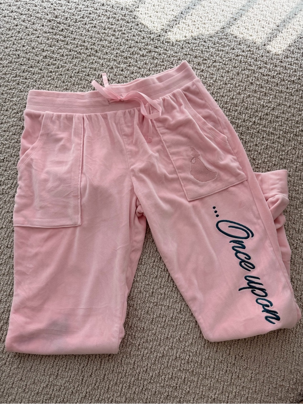 Disney Light Pink Lounge Pants with Logo Tag